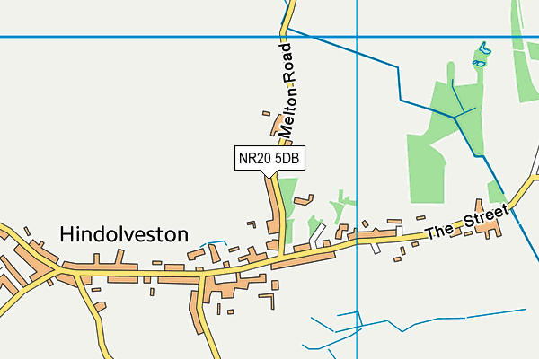 NR20 5DB map - OS VectorMap District (Ordnance Survey)