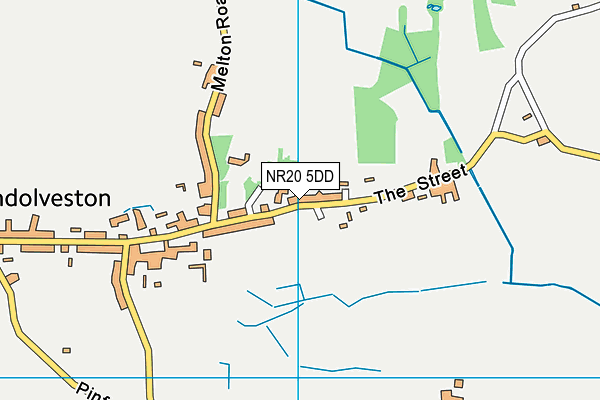 Hindolveston Recreation Ground map (NR20 5DD) - OS VectorMap District (Ordnance Survey)