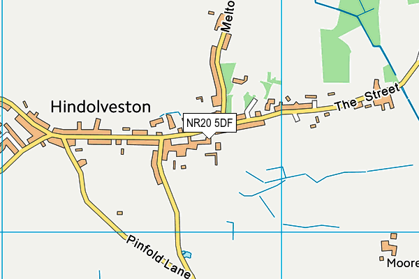 NR20 5DF map - OS VectorMap District (Ordnance Survey)