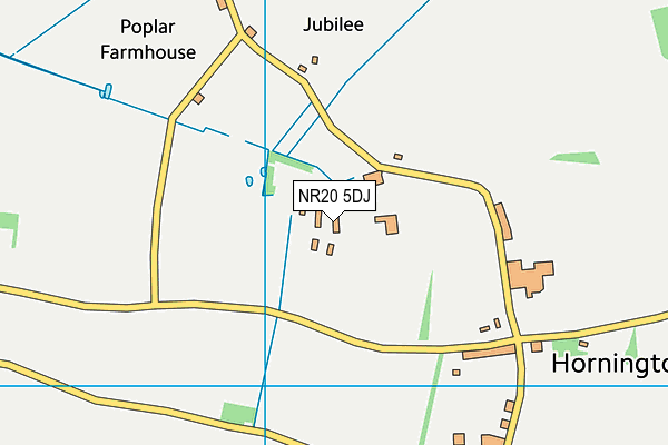 NR20 5DJ map - OS VectorMap District (Ordnance Survey)