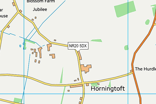 NR20 5DX map - OS VectorMap District (Ordnance Survey)