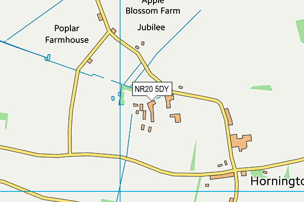 NR20 5DY map - OS VectorMap District (Ordnance Survey)