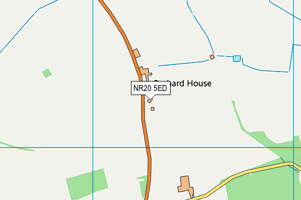 NR20 5ED map - OS VectorMap District (Ordnance Survey)