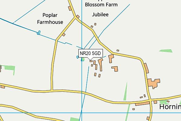 NR20 5GD map - OS VectorMap District (Ordnance Survey)