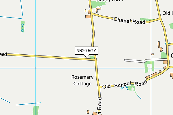 NR20 5GY map - OS VectorMap District (Ordnance Survey)
