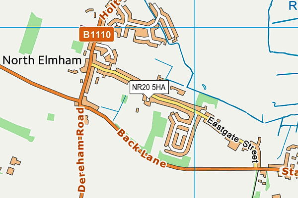 NR20 5HA map - OS VectorMap District (Ordnance Survey)