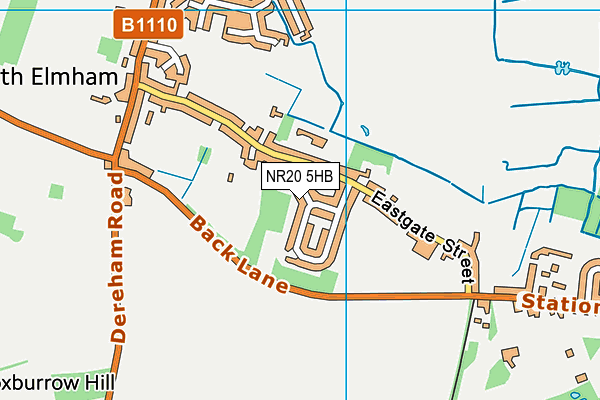 NR20 5HB map - OS VectorMap District (Ordnance Survey)