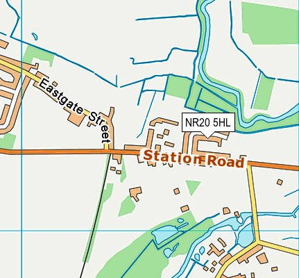 NR20 5HL map - OS VectorMap District (Ordnance Survey)