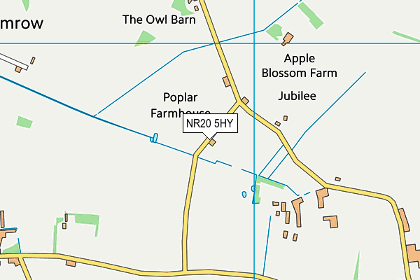 NR20 5HY map - OS VectorMap District (Ordnance Survey)