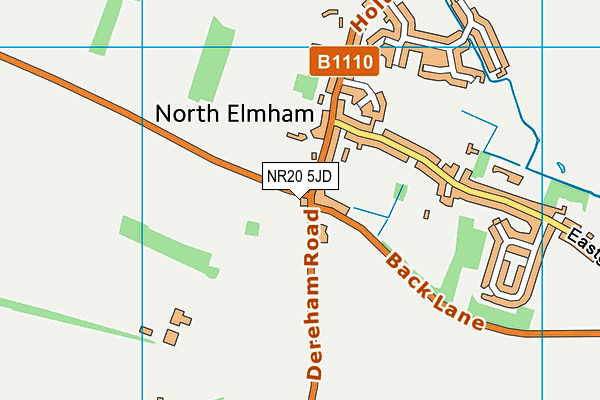 NR20 5JD map - OS VectorMap District (Ordnance Survey)