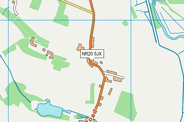 NR20 5JX map - OS VectorMap District (Ordnance Survey)