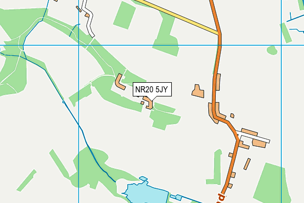NR20 5JY map - OS VectorMap District (Ordnance Survey)