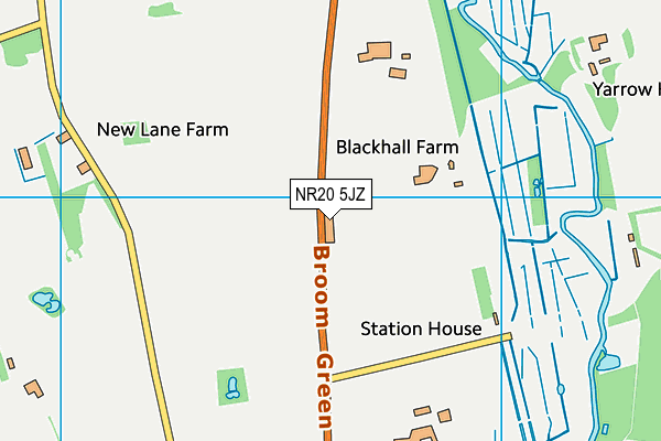 NR20 5JZ map - OS VectorMap District (Ordnance Survey)