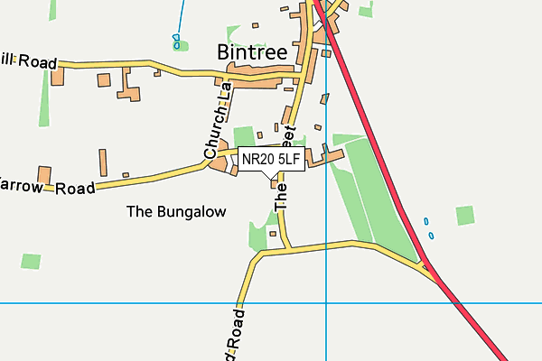 NR20 5LF map - OS VectorMap District (Ordnance Survey)