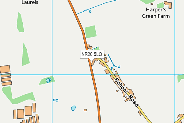 NR20 5LQ map - OS VectorMap District (Ordnance Survey)
