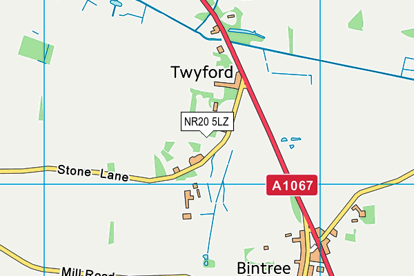 NR20 5LZ map - OS VectorMap District (Ordnance Survey)