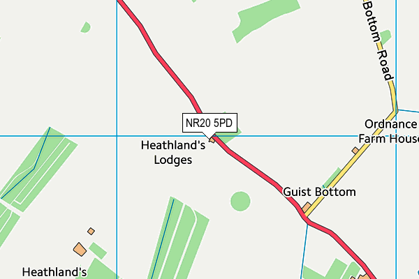 NR20 5PD map - OS VectorMap District (Ordnance Survey)