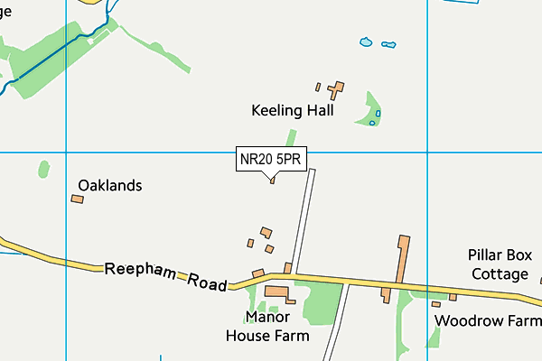 NR20 5PR map - OS VectorMap District (Ordnance Survey)