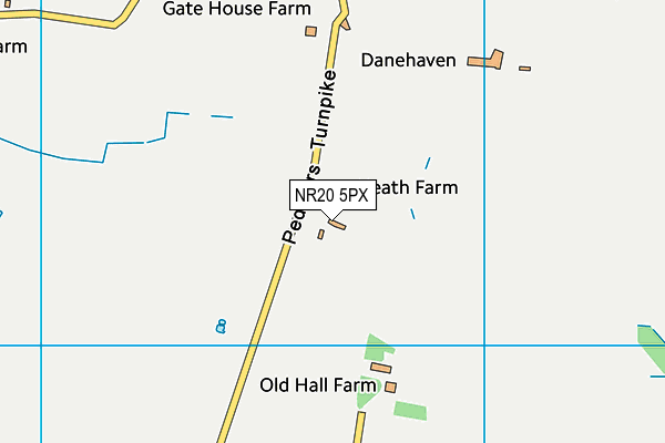 NR20 5PX map - OS VectorMap District (Ordnance Survey)