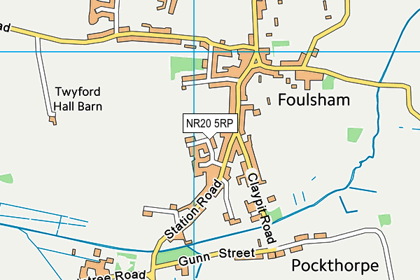 NR20 5RP map - OS VectorMap District (Ordnance Survey)