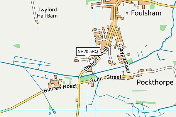 NR20 5RQ map - OS VectorMap District (Ordnance Survey)