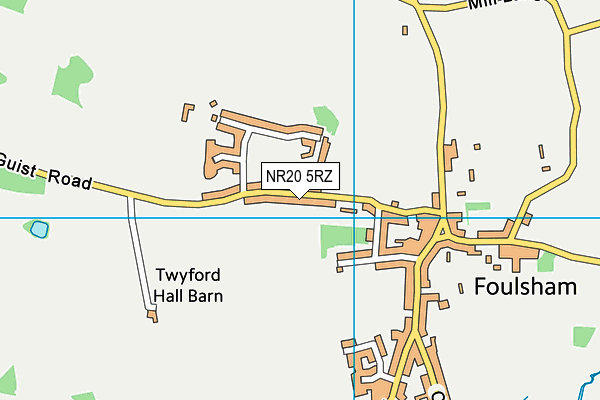 NR20 5RZ map - OS VectorMap District (Ordnance Survey)