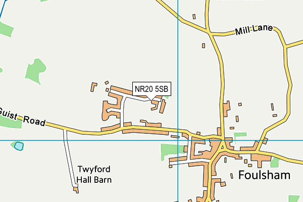 NR20 5SB map - OS VectorMap District (Ordnance Survey)