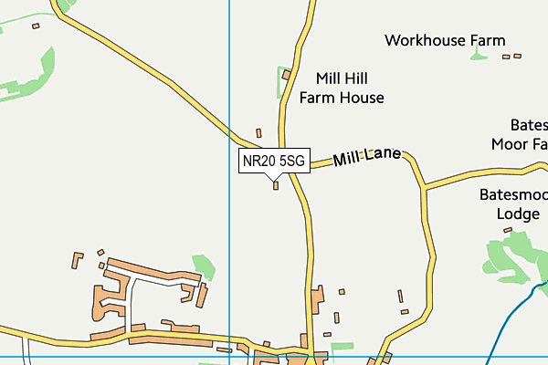 NR20 5SG map - OS VectorMap District (Ordnance Survey)