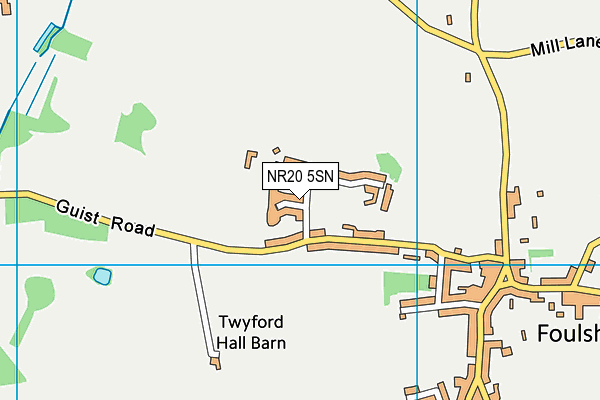 NR20 5SN map - OS VectorMap District (Ordnance Survey)