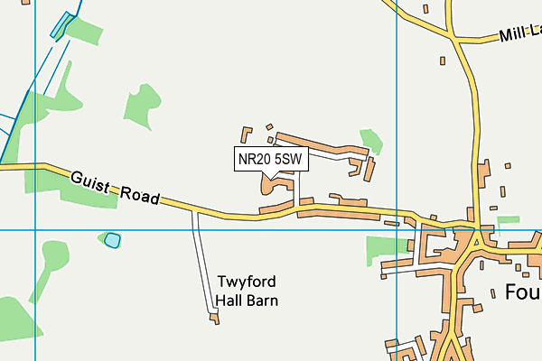 NR20 5SW map - OS VectorMap District (Ordnance Survey)