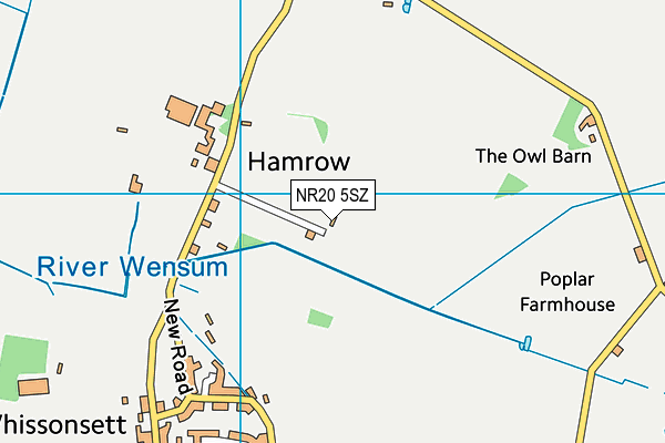 NR20 5SZ map - OS VectorMap District (Ordnance Survey)