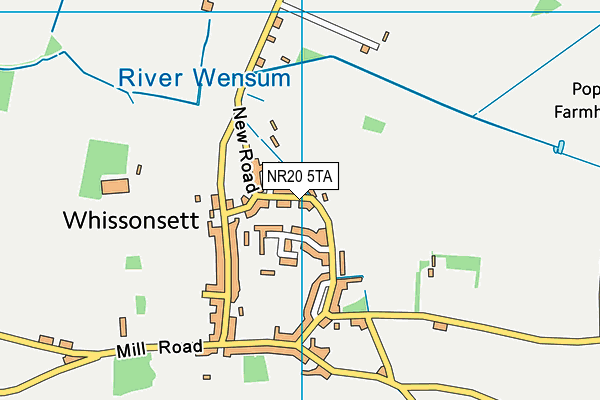 NR20 5TA map - OS VectorMap District (Ordnance Survey)