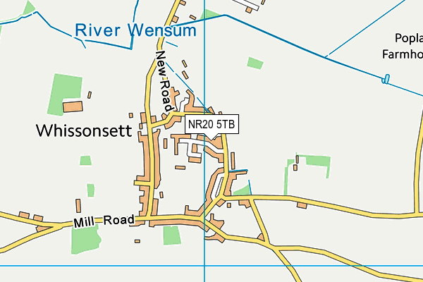 NR20 5TB map - OS VectorMap District (Ordnance Survey)