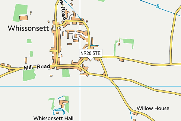 NR20 5TE map - OS VectorMap District (Ordnance Survey)
