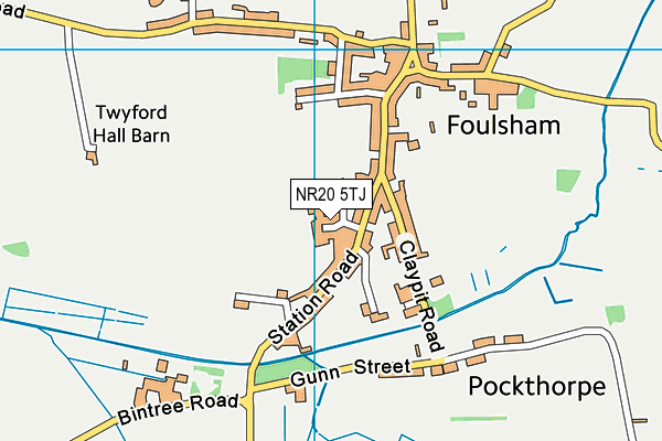 NR20 5TJ map - OS VectorMap District (Ordnance Survey)