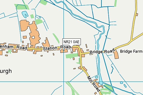 NR21 0AE map - OS VectorMap District (Ordnance Survey)