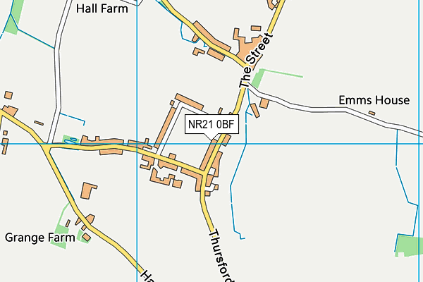 NR21 0BF map - OS VectorMap District (Ordnance Survey)