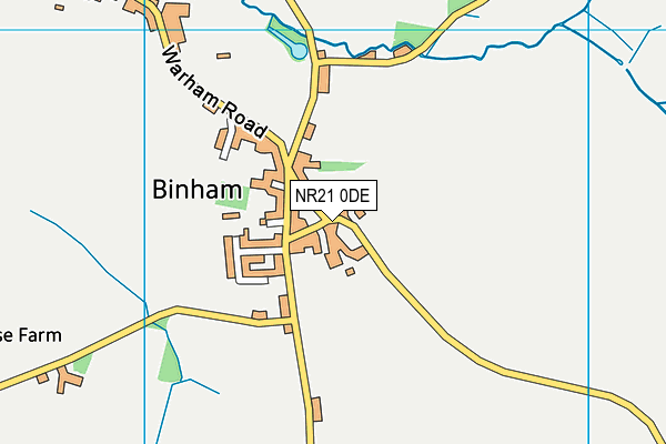 NR21 0DE map - OS VectorMap District (Ordnance Survey)