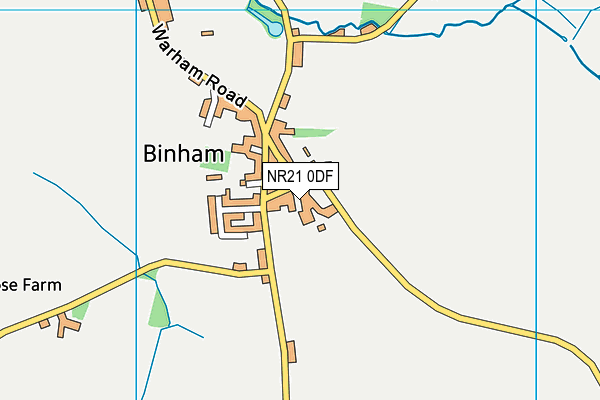 NR21 0DF map - OS VectorMap District (Ordnance Survey)