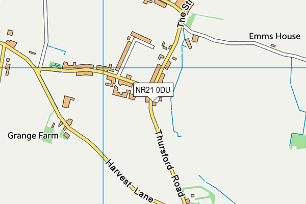 NR21 0DU map - OS VectorMap District (Ordnance Survey)