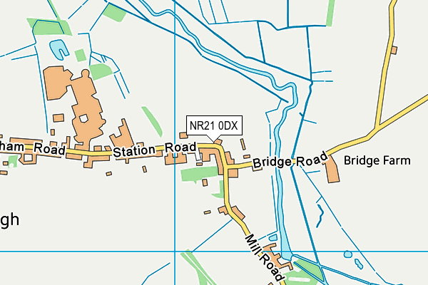 NR21 0DX map - OS VectorMap District (Ordnance Survey)
