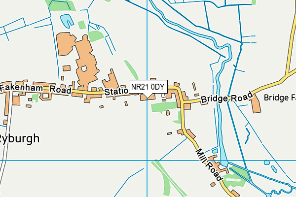 NR21 0DY map - OS VectorMap District (Ordnance Survey)