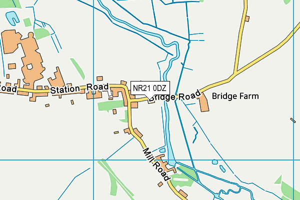 NR21 0DZ map - OS VectorMap District (Ordnance Survey)
