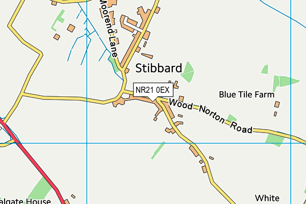 NR21 0EX map - OS VectorMap District (Ordnance Survey)