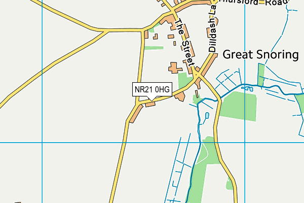 NR21 0HG map - OS VectorMap District (Ordnance Survey)
