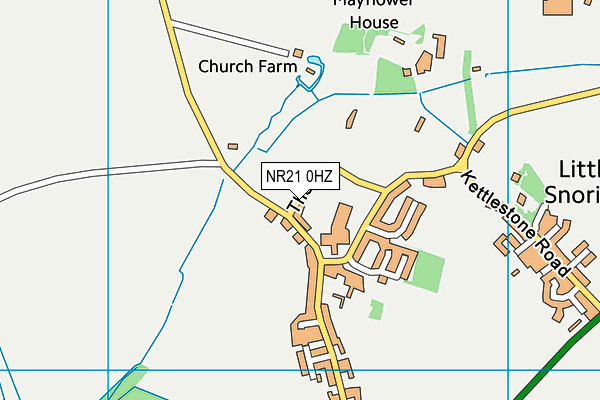 NR21 0HZ map - OS VectorMap District (Ordnance Survey)
