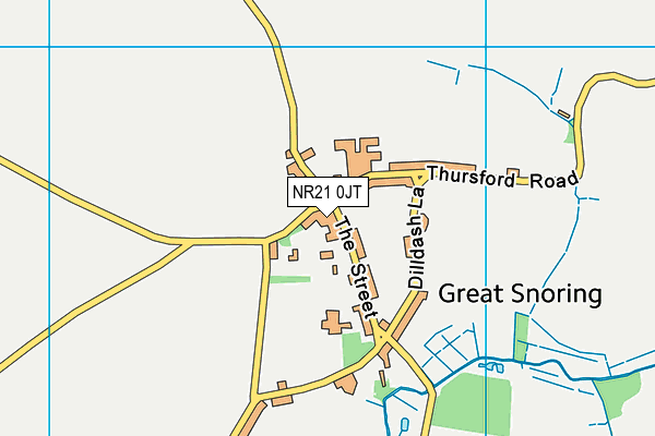 NR21 0JT map - OS VectorMap District (Ordnance Survey)