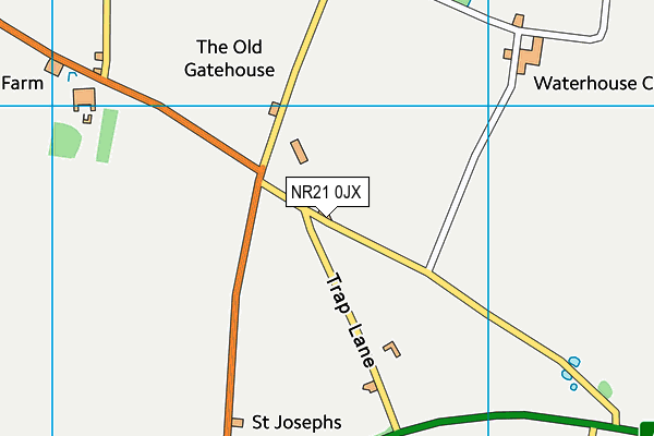 NR21 0JX map - OS VectorMap District (Ordnance Survey)