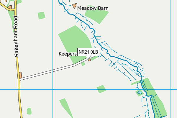 NR21 0LB map - OS VectorMap District (Ordnance Survey)