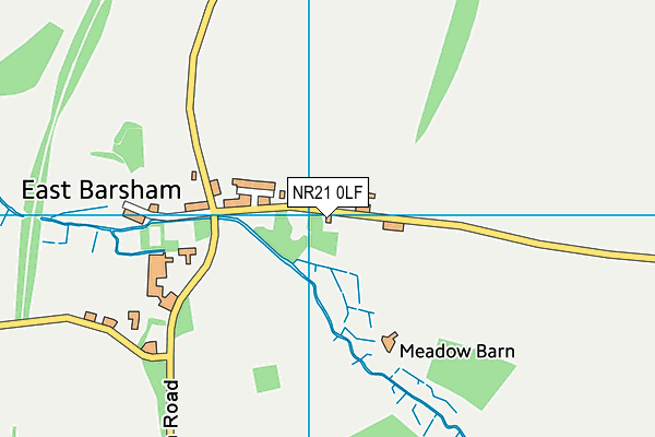 Barsham Playing Field map (NR21 0LF) - OS VectorMap District (Ordnance Survey)